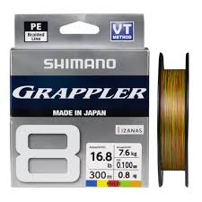 SHIMANO GRAPPLER X8 PE (300M) MULTI COLOR  FISHING LINE